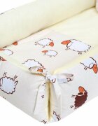 New Baby Set 3 piese baby nest cu paturica si pernuta cu urechi Sheep beige
