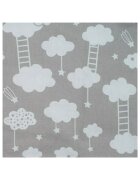 New Baby Set 3 piese Luxury Baby Nest cu doua fete cu paturica si pernuta in forma de inima Minky Heart Cloud