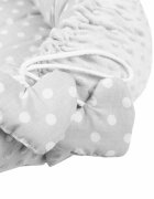 New Baby Set 3 piese Luxury Baby Nest cu doua fete cu paturica si pernuta in forma de inima Minky Heart Grey