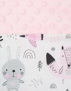 New Baby Set 3 piese Luxury Baby Nest cu paturica si pernuta in forma de inima Minky Bears Pink