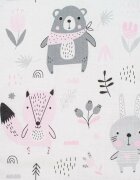 New Baby Set 3 piese Luxury Baby Nest cu paturica si pernuta in forma de inima Minky Bears Pink