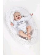 New Baby Set 3 piese Luxury Baby Nest cu paturica si pernuta in forma de inima Minky Bears Pink