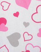 New Baby Set 3 piese Luxury Baby Nest cu paturica si pernuta in forma de inima Minky Hearts Pink