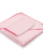 New Baby Set prosop cu gluga si manusa baie 80 x 80 cm basic pink