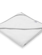 New Baby Set prosop cu gluga si manusa baie 80 x 80 cm basic white-gray