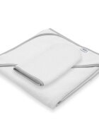New Baby Set prosop cu gluga si manusa baie 80 x 80 cm basic white-gray