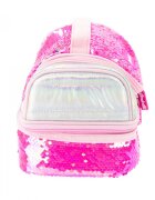 Nice Cutie termica matlasata cu paiete reversibile si interior impermeabil Lunch box Girabrilla Pink Fluo