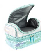 Nice Cutie termica matlasata cu paiete reversibile si interior impermeabil Lunch box Girabrilla Tiffany