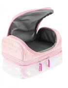 Nice Cutie termica matlasata cu paiete reversibile si interior impermeabil Lunch box Girabrilla White