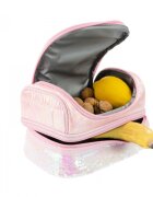 Nice Cutie termica matlasata cu paiete reversibile si interior impermeabil Lunch box Girabrilla White