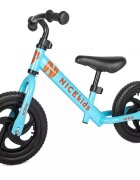 NICEkids Bicicleta copii fara pedale Nice Kids Blue 12 inch roti din spuma eva greutate redusa scaun si ghidon reglabile pe inaltime roti cu rulmenti