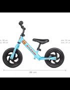 NICEkids Bicicleta copii fara pedale Nice Kids Blue 12 inch roti din spuma eva greutate redusa scaun si ghidon reglabile pe inaltime roti cu rulmenti