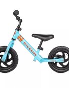 NICEkids Bicicleta copii fara pedale Nice Kids Blue 12 inch roti din spuma eva greutate redusa scaun si ghidon reglabile pe inaltime roti cu rulmenti