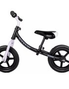 NICEkids Bicicleta copii fara pedale Nice Kids White Black 12 inch roti din spuma eva greutate redusa scaun si ghidon reglabile pe inaltime roti cu rulmenti