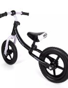 NICEkids Bicicleta copii fara pedale Nice Kids White Black 12 inch roti din spuma eva greutate redusa scaun si ghidon reglabile pe inaltime roti cu rulmenti