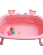 NICEkids Cadita pliabila cu picioare antiderapante Pink Crab