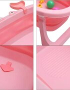 NICEkids Cadita pliabila cu picioare antiderapante Pink Crab