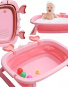 NICEkids Cadita pliabila cu picioare antiderapante Pink Crab