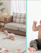NICEkids Covor pentru copii 150 x 200 cm pliabil cu doua fete din spuma XPE structura antiderapanta Home Birds