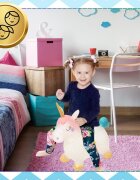 NICEkids Jumper gonflabil pentru copii cu pompa inclusa design dinamic Cute Unicorn