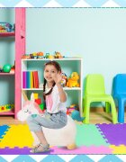 NICEkids Jumper gonflabil pentru copii cu pompa inclusa design dinamic Cute Unicorn