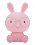 NICEkids Lampa de veghe pentru copii Iepuras Pink 23 cm