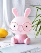 NICEkids Lampa de veghe pentru copii Iepuras Pink 23 cm