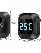 NICEkids Sonerie Wireless cu Termometru raza actiune 200m Negru
