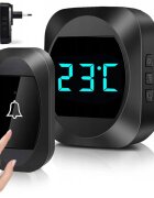 NICEkids Sonerie Wireless cu Termometru raza actiune 200m Negru