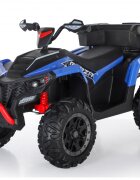 Nichiduta Atv electric copii Ultimate Race Blue 12Vroti eva2 motoareportbagaj cu capacfaruri ledfunctie swing si slow startamortizor cu arc pe spate