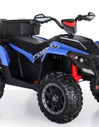 Nichiduta Atv electric copii Ultimate Race Blue 12Vroti eva2 motoareportbagaj cu capacfaruri ledfunctie swing si slow startamortizor cu arc pe spate