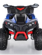 Nichiduta Atv electric copii Ultimate Race Blue 12Vroti eva2 motoareportbagaj cu capacfaruri ledfunctie swing si slow startamortizor cu arc pe spate