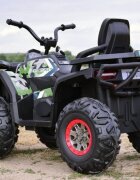 Nichiduta Atv electric pentru copii Desert 90W BlueAcumulator 12V 7Ah Telecomanda 2.4G Roti din cauciuc EVA Pornire la buton Unitate audio cu muzica si display SuspensiiSpatar inalt