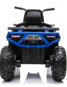 Nichiduta Atv electric pentru copii Desert 90W BlueAcumulator 12V 7Ah Telecomanda 2.4G Roti din cauciuc EVA Pornire la buton Unitate audio cu muzica si display SuspensiiSpatar inalt