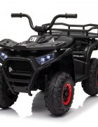 Nichiduta Atv electric pentru copii Desert XRobust 4x4 Speed Black cu telecomanda4 motoare acumulator 24V 4.5Ahsuport picioareefecte sonorefaruri cu lumini LEDpornire la buton pedala acceleratie