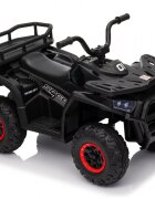 Nichiduta Atv electric pentru copii Desert XRobust 4x4 Speed Black cu telecomanda4 motoare acumulator 24V 4.5Ahsuport picioareefecte sonorefaruri cu lumini LEDpornire la buton pedala acceleratie