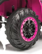 Nichiduta Atv electric pentru copii Power X Speed Pink2 motoare acumulator 12V 4.5Ahroti rezistentesuport picioare manere ergonomiceefecte sonorefaruri cu lumini led pornire la buton pedala acceleratie