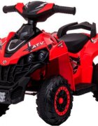 Nichiduta Atv electric pentru copii Power X Speed Red2 motoare acumulator 12V 4.5Ahroti rezistentesuport picioare manere ergonomiceefecte sonorefaruri cu lumini ledpornire la butonpedala acceleratie