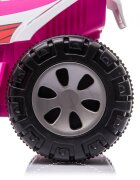 Nichiduta Atv electric pentru copii Ready Go PinkWhite 35W Acumulator 6V 4.5Ah Pornire la butonSezut ergonomic Suport picioare