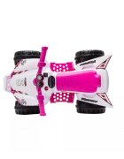 Nichiduta Atv electric pentru copii Ready Go PinkWhite 35W Acumulator 6V 4.5Ah Pornire la butonSezut ergonomic Suport picioare