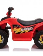 Nichiduta Atv electric pentru copii Speed 1 Red 25 W Acumulator 6V 4.5Ah Roti rezistente Pornire la buton Suport picioare lat Mers inainteinapoi Viteza 3-5kmh