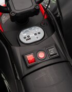 Nichiduta Atv electric pentru copii SuperMax Red cu echipare premiumacumulator 24Vmotor 2x65wacceleratie pe ghidon benzi luminoase integrate pe caroserie usbbluetooth incarcator inclus