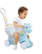 Nichiduta Balansoar 3 in 1 cu maner parental Unicorn Blue