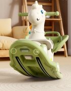 Nichiduta Balansoar 3 in 1 cu maner parental Unicorn Green