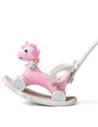 Nichiduta Balansoar 3 in 1 cu maner parental Unicorn Pink