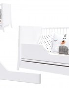 Nichiduta Bariera de protectie pentru patut din lemn 120x60 cm Alb