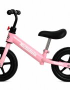 Nichiduta Bicicleta de echilibru pentru copii Pink Dream Roz Pastel cadru rezistent din otel sezut reglabil pe verticala roti de 12 inch din spuma EVA