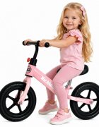 Nichiduta Bicicleta de echilibru pentru copii Pink Dream Roz Pastel cadru rezistent din otel sezut reglabil pe verticala roti de 12 inch din spuma EVA