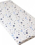 Nichiduta Cearceaf din bumbac cu elastic 120x60 cm Blue Stars
