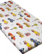 Nichiduta Cearceaf din bumbac cu elastic 120x60 cm School Bus